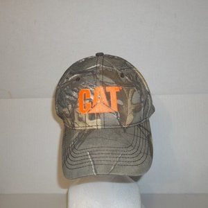 Caterpillar CAT Equipment Camouflage Camo Hunting Cap with Orange CAT Logo    D1